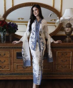 Kebaya Mekar Cream Blue