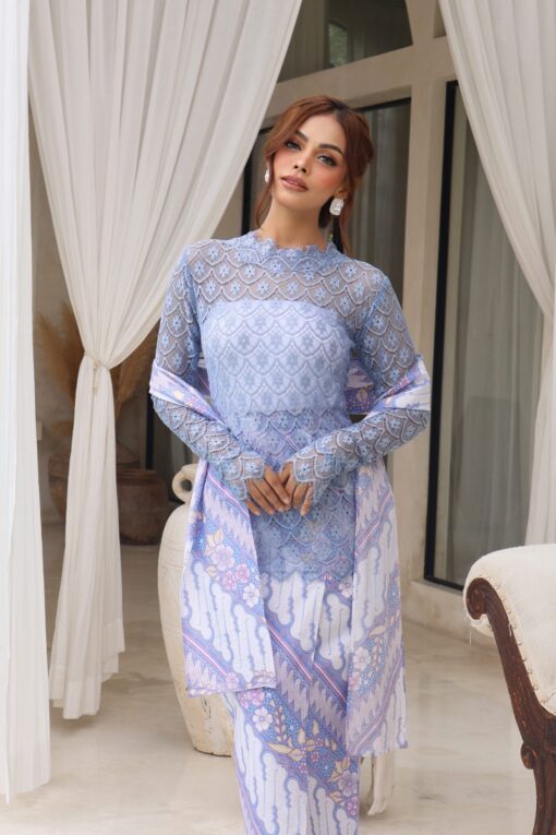 Kurung Melisa Dusty Blue - Image 2