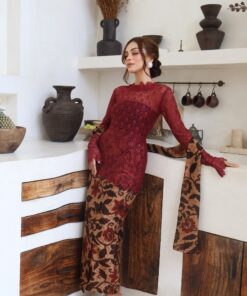 Kurung Melisa Burgundy