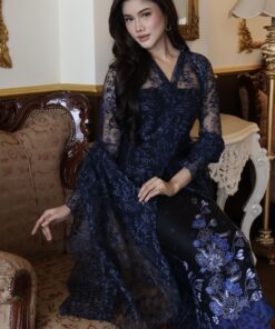 Selendang Lace New Navy Blue