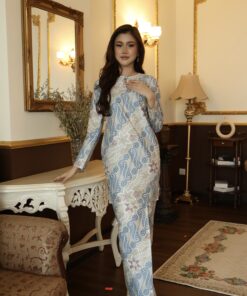 Kurung Mekar Pastel Greyish Green