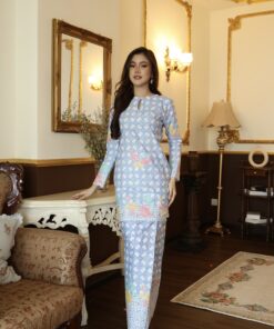 Kurung Mekar Pastel Blue