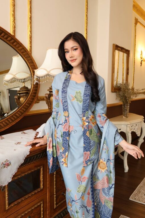 Kebaya Putri Dusty Blue - Image 2