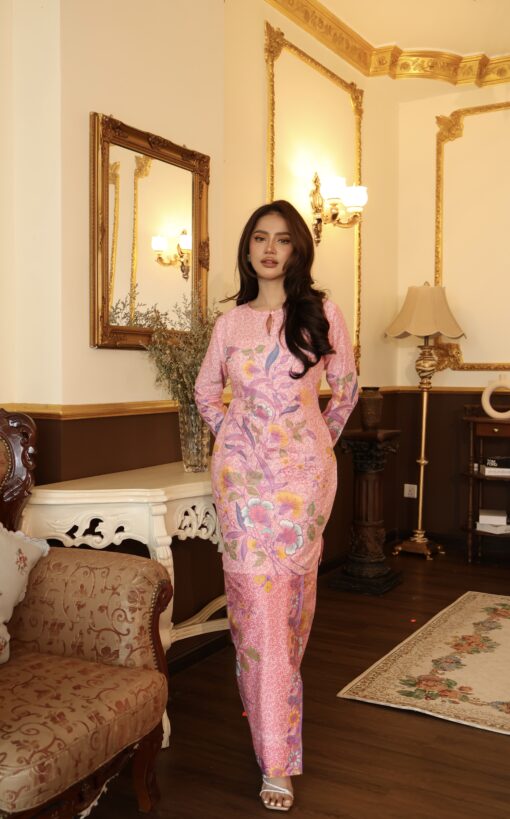 Kurung Mekar Pastel Dusty Pink
