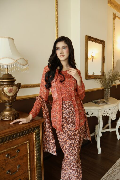 Kebaya Sally Red Orange - Image 2